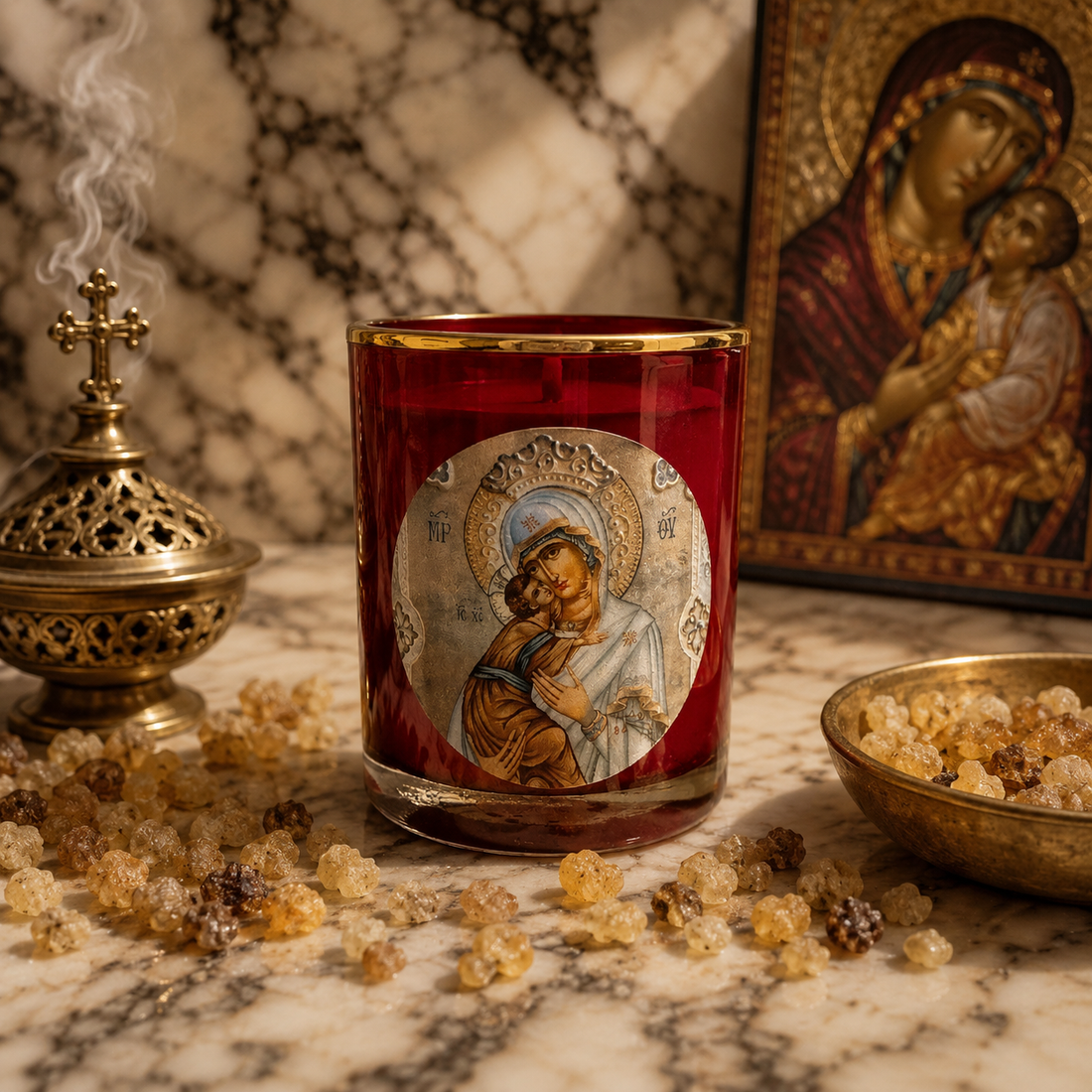 Livani/Frankincense Icon Soy Wax Candle - Silver