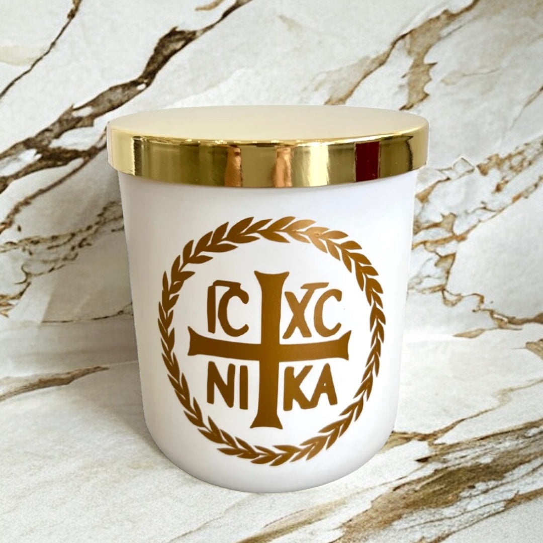 Livani/Frankincense Soy Wax Candle - White NIKA