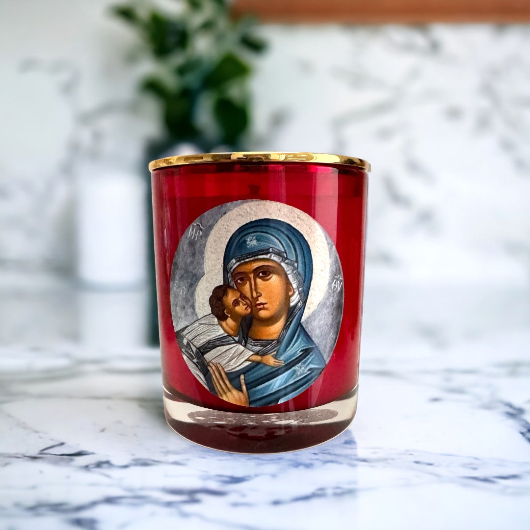 Livani/Frankincense Icon Soy Wax Candle - Blue