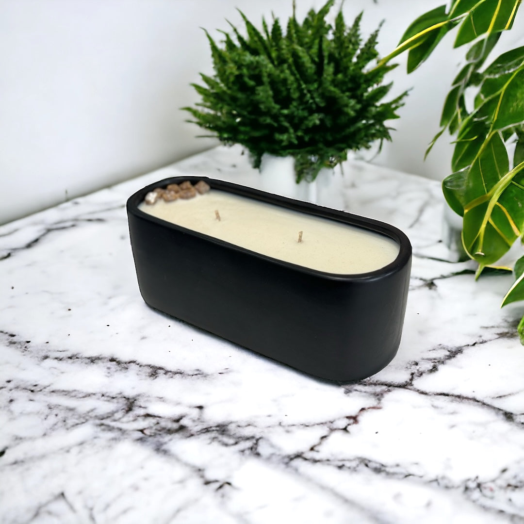 Small Black Baguette Candle