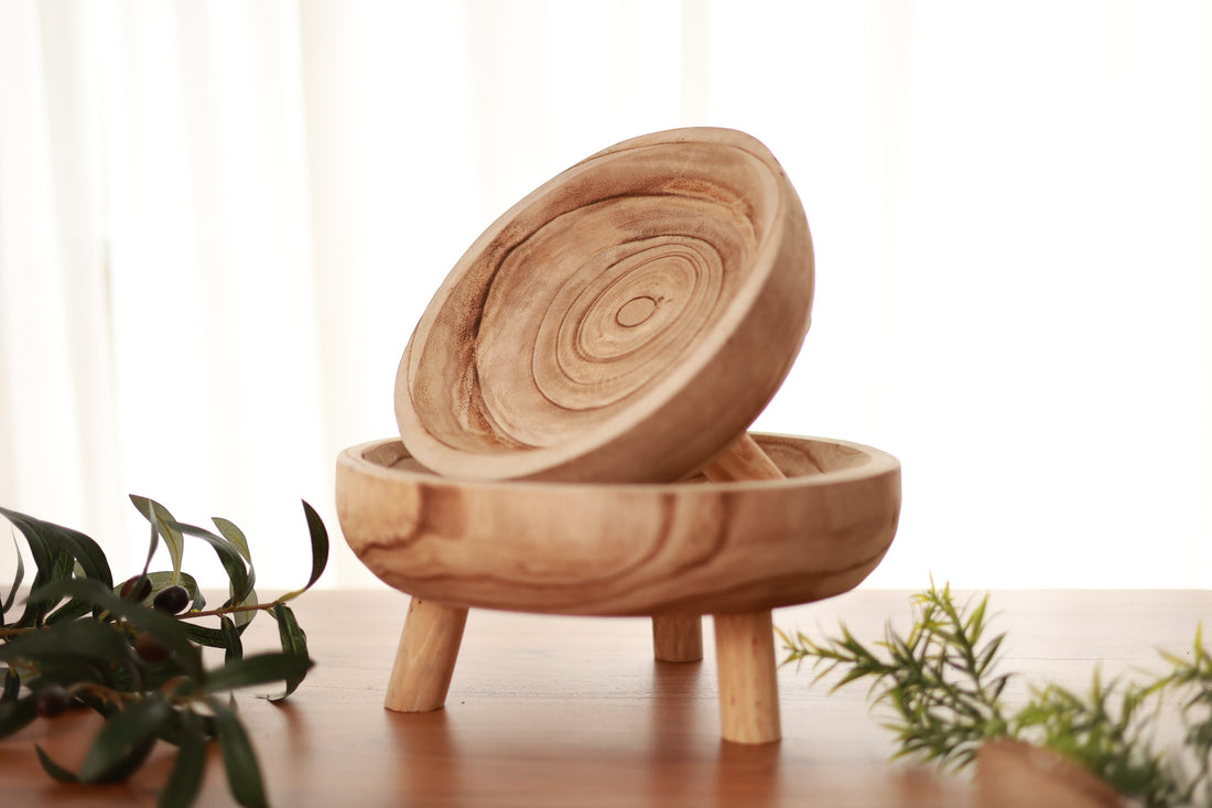 DECOR -TIMBER DISH NATURAL - Small