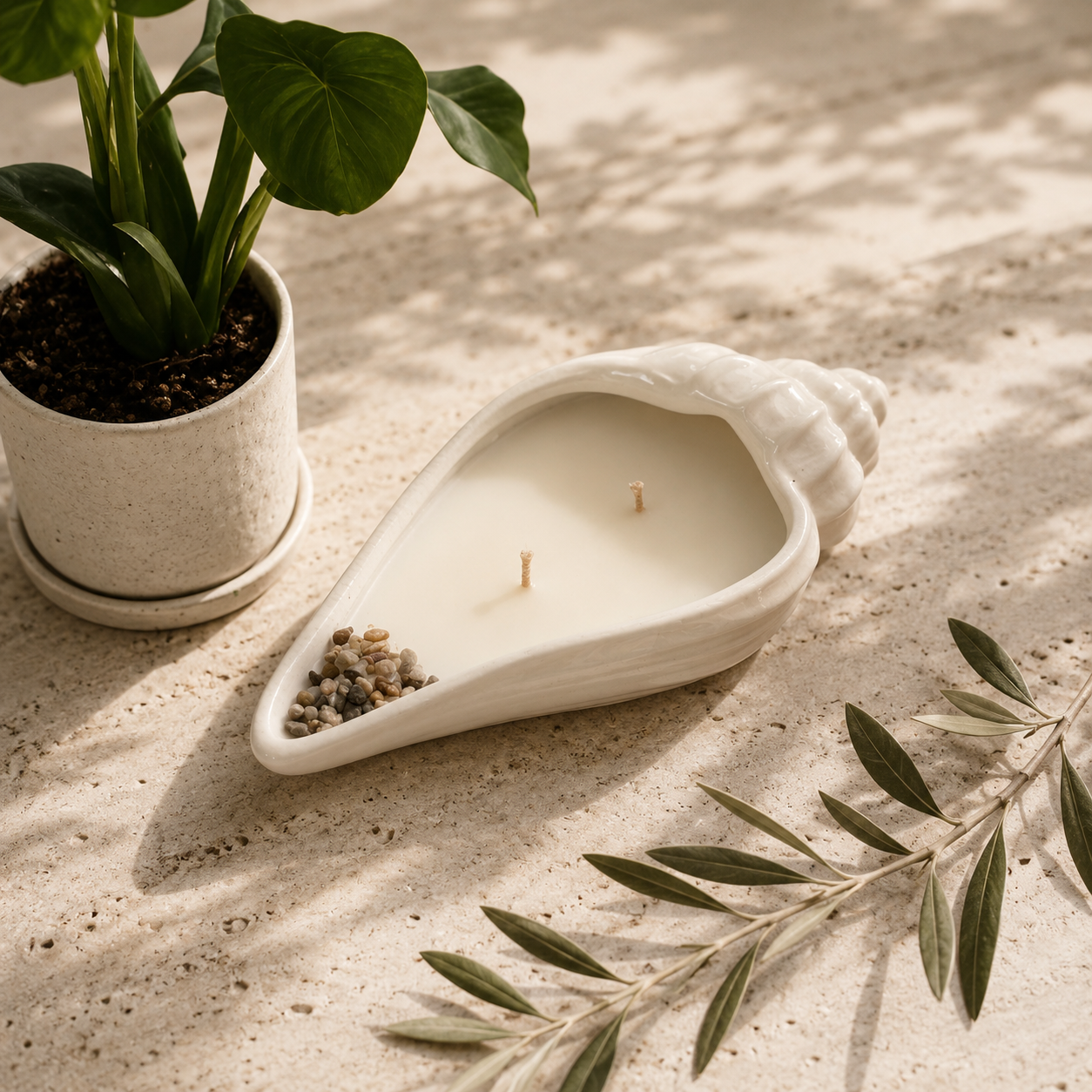 Shell Bowl White