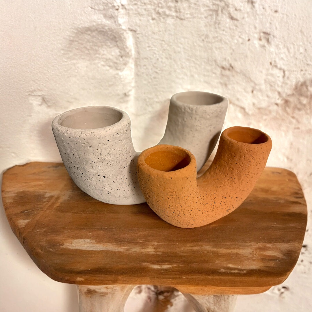 Duo Cement Candle Nude